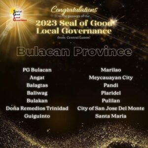 2023 Seal Of Good Local Governance – Municipality Of Pulilan, Bulacan ...